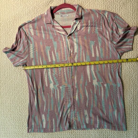 Zara Multicolor Casual Button Down Shirt - Picture 5 of 7